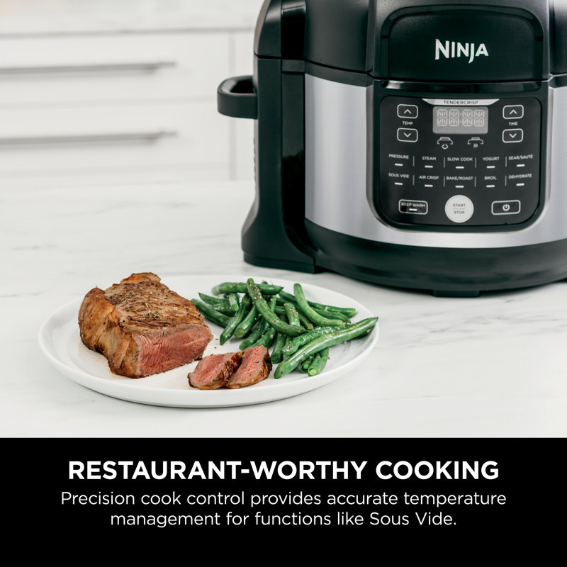 Ninja Shark Ninja Foodi 11 in 1 6.5 qt Pro Pressure Cooker Air Fryer With Stainless Finish Reviews Wayfair